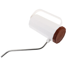 White Plastic Watering Can for Indoor Plants, Compact SpaceSaving Kettle for Houseplants and Flowers