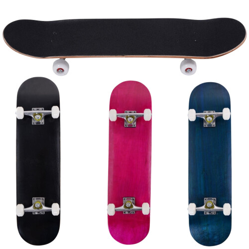 Skate Mini Cruiser, 20x79cm, Preto, Deck de Madeira