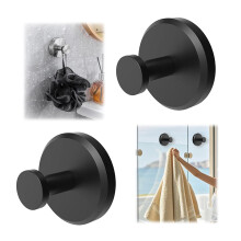 2 Pack Suction Shower Hooks with HeavyDuty Suction Lock, No Drill Rustproof Stainless Steel Bathroom Hooks