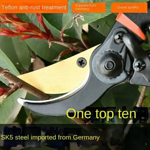Professional Garden Pruning Shears Sharp Bypass Hand Pruners for Thick Branches with Ergonomic Grip 1