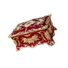 Boîte en métal ornementale sur le thème baroque-Rouge S