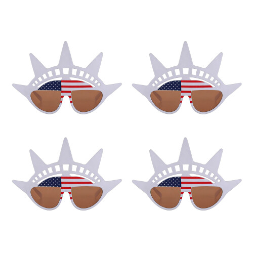 4Pcs Independence Day Party Glasses Light Weight-White