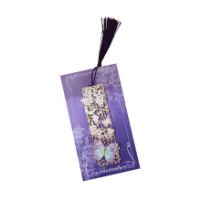 Marque-pages en métal Floral papillon creux avec glands pour-1