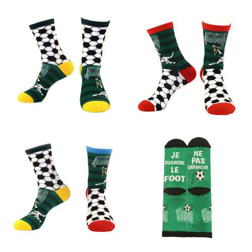 1 Pair Performances Sport Sock with-Red head and footbal 1