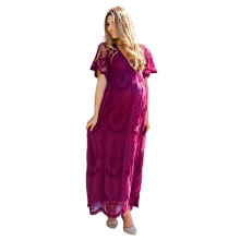 Attractive Photoshoot Dress Lightweight Polyester with-P red S