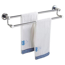 Stainless Steel Towel Rack 15.7 Inch Wall Mounted Double Bar, Rust‑Resistant 2 Tier Bathroom Holder Polished Silver