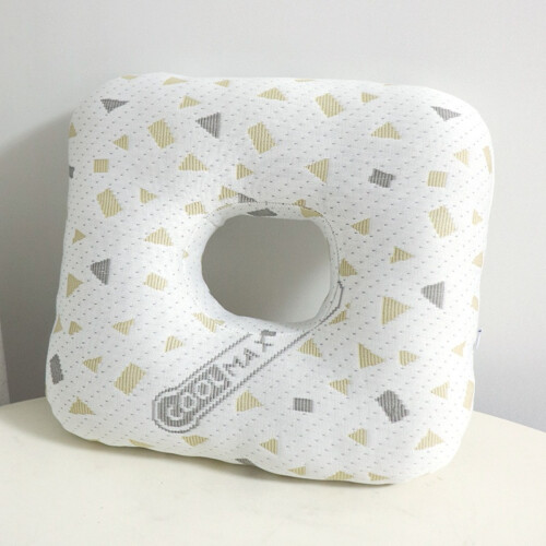 Oreiller Perforé Gris Perle - Confort Lavable en Machine & Protection de l'Oreille 1