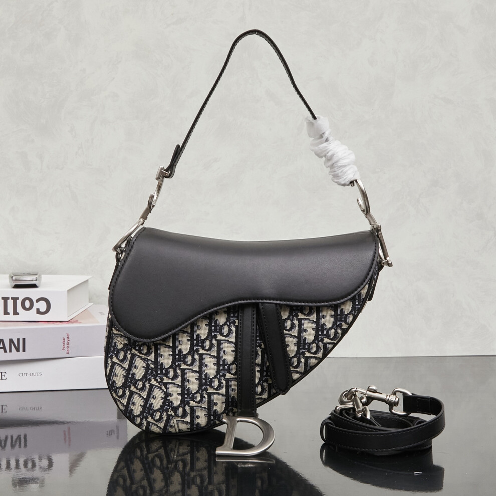 Xhrain Dior Saddle Bag | Oblique Canvas & Leather Flap Crossbody Multicoloured