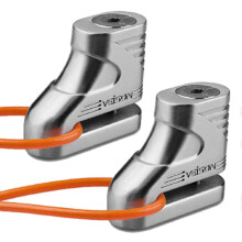 Veison 2X Lucchetto per freni a disco per moto 5mm per bicicletta, auto elettrica, antifurto, lucchetto per freno a disco per bici