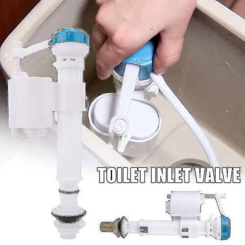 Válvula de entrada de inodoro ajustable con botón de descarga compatible con tanque 1