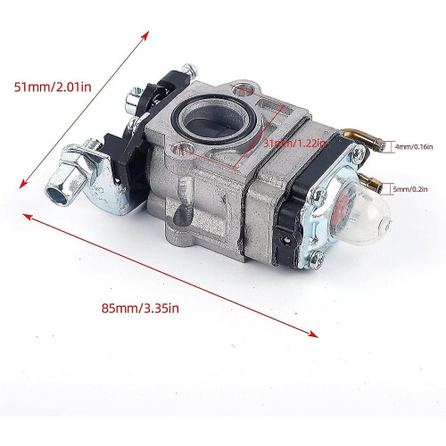 Κιτ καρμπυρατέρ συμβατό με 49CC 52CC Strimmer με φλάντζα εύκαμπτου σωλήνα μπουζί 1