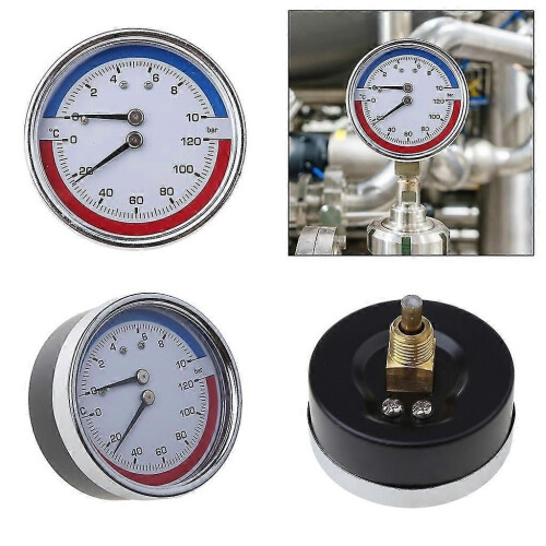 Termomanômetro compatível com medidores de temperatura e pressão de 1/8" e 1/4". 1