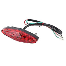 Universeel remlicht/achterlicht voor motorfietsen, ATV's en crossmotoren, 15 LED's, 12V, rood