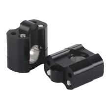 Braçadeiras de montagem para guidão de motocicleta em liga de alumínio, 28 mm (1 1/8"), modelo Fat Bar, cor vermelha.