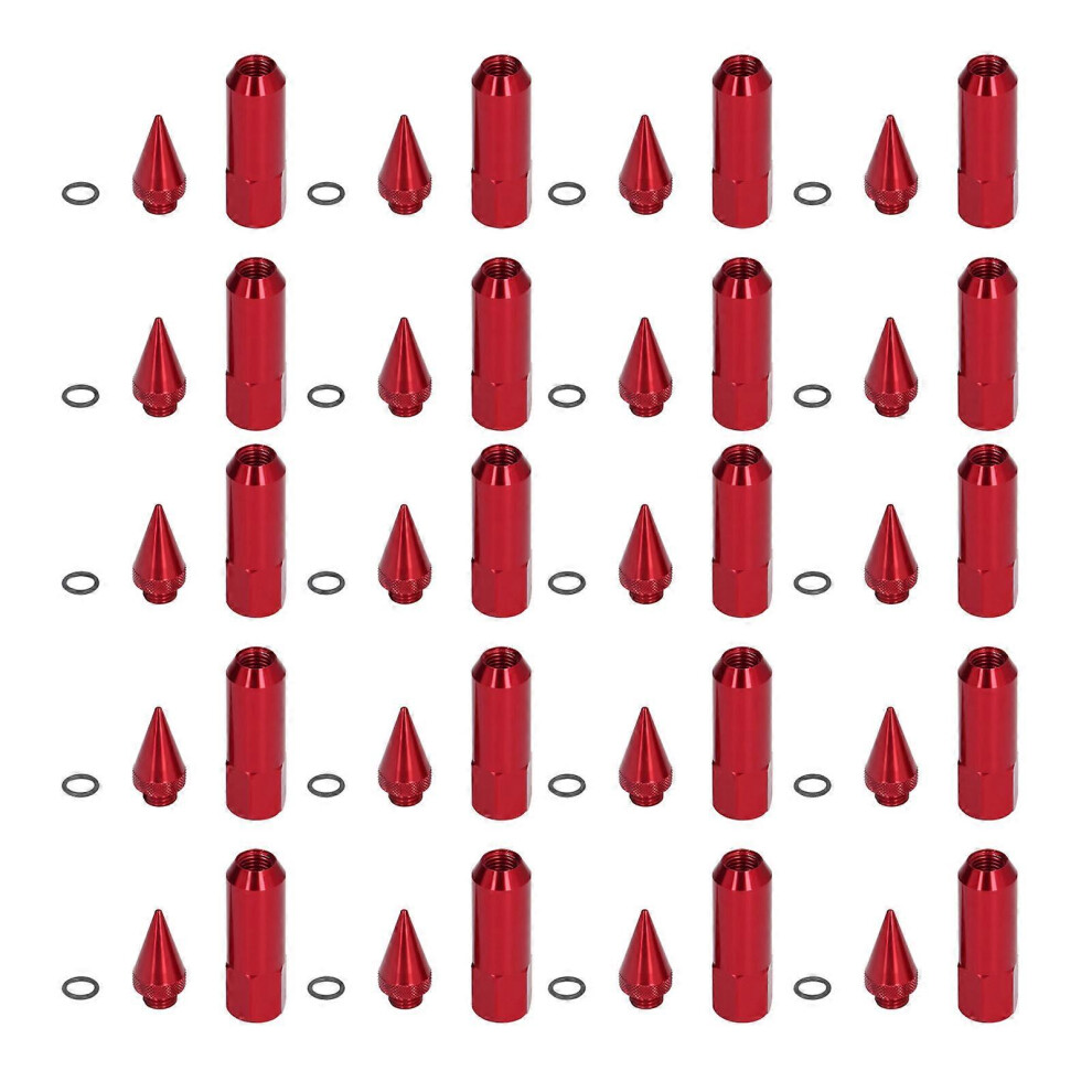 20Pcs Extended Lug Bolts M14x1.5 Steel 28Mm/1.1In Thread With Sleeve Universal Compatible With Carblack 3618767509833