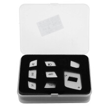 7Pcs Multimedia Panel Button Cover Sticker Silver Aluminium Alloy Fit compatible with Jaguar XF 20122015