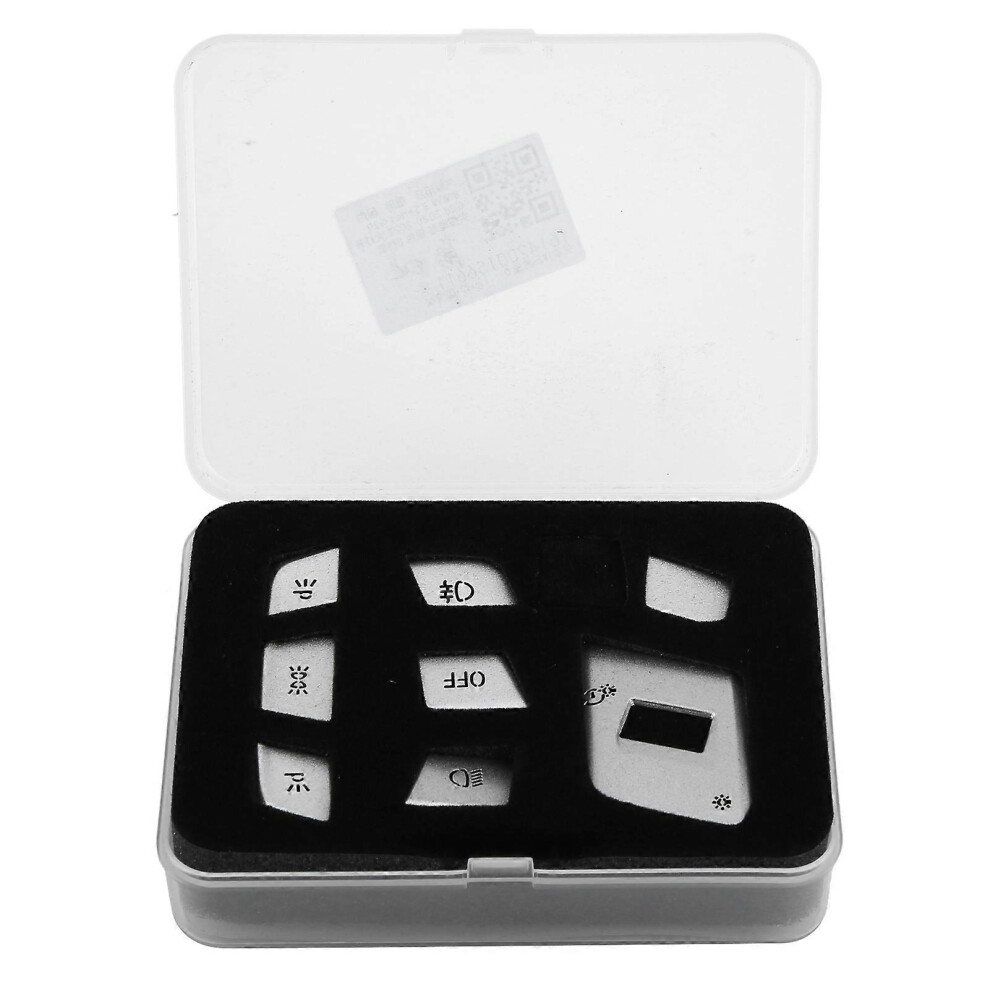 7Pcs Multimedia Panel Button Cover Sticker Aluminium Alloy Fit Compatible With Jaguar Xf 20122015 Silver 3731347294315