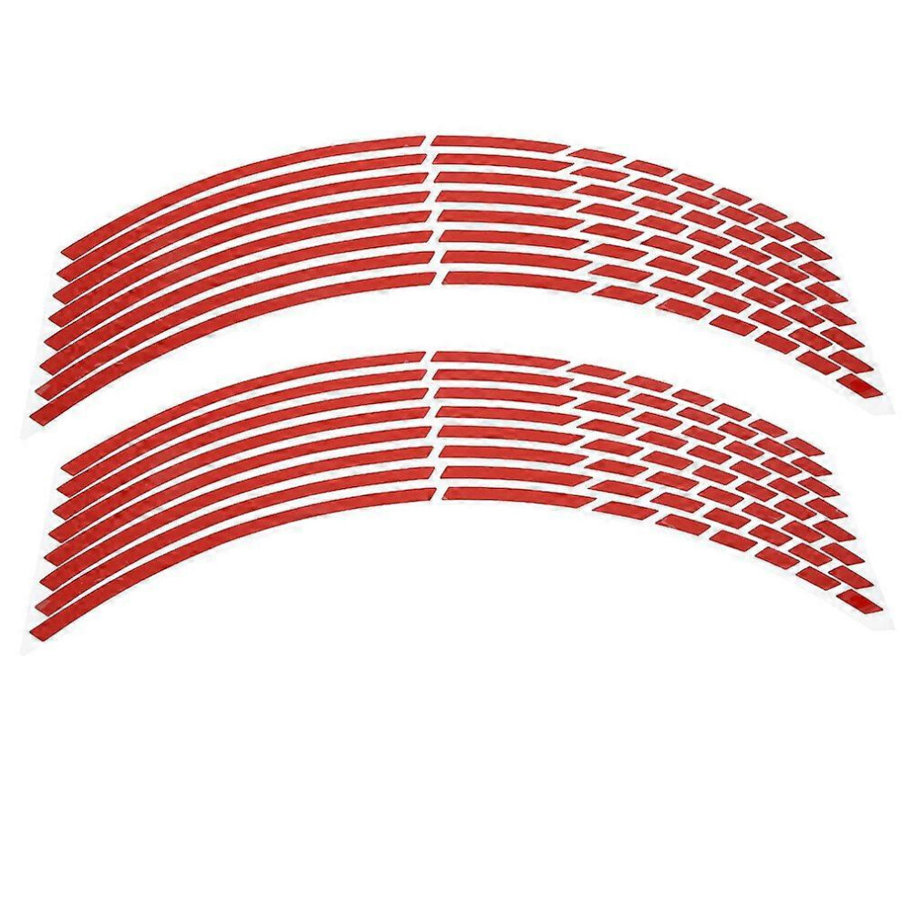 16Pcs Bike Motorcycle 16-18Inch Reflective Wheel Strip Stickers Decoration Accessory(Green) Green 3367802630963