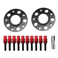 Lot de 4 entretoises décoratives de moyeu de roue en alliage d'aluminium, compatibles avec la modification de voiture (bleu).