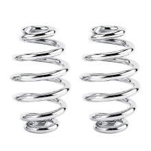 1 paire de ressorts de selle solo en acier de 7,6 cm (3 pouces) compatibles avec les motos Chopper et Bobber, couleur or.