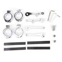 1.5 ‑1.6in Motorcycle Headlight Mount Bracket compatible withk Tube Headlamp Turn Signal Clamp Fit compatible with Yamaha(Black )
