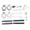 Suporte de montagem de farol de motocicleta de 1,5 a 1,6 polegadas compatível com farol tubular e pisca-pisca, compatível com Yamaha (preto) 1