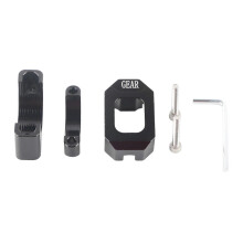 Stabilisateur de direction universel en alliage d'aluminium pour moto (rouge)