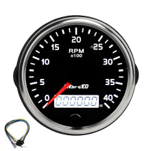 Compteur de vitesse 3,3 pouces 12 V/24 V, affichage LCD 0-160 mph avec rétroéclairage blanc ambre, compatible avec voitures, camions et bateaux