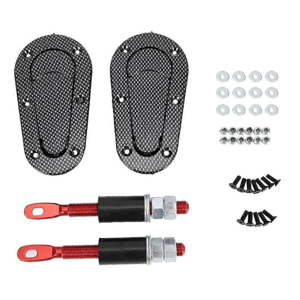 Universal Racing Car Bonnet Plus Flush Hood Latch Pin Key Without Lock Kit Black 3098214252565