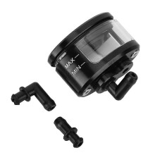 Feu arrière LED noir universel pour moto (2 têtes), feu stop et clignotant.