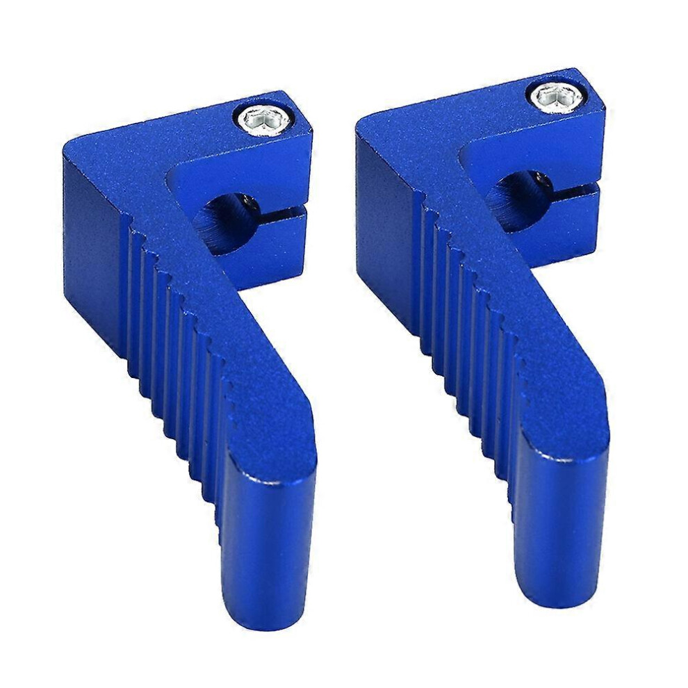 2Pcs Aluminum Alloy Motorcycle Round Foot Pedal Footpegs Modification Accessory (Blue) Blue 3262113998514