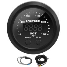 60 mm / 2,4 Zoll Turbo-Ladedruckanzeige-Kit 12 V 3035 PSI Turbo-Druckanzeige mit Digitalanzeige und Sensor-LED-Anzeige