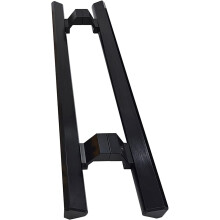 Black Aluminum Door Pull Handle 24in Nonlocking Weather Resistant Modern Entry Grip Bar for Sliding Barn Doors