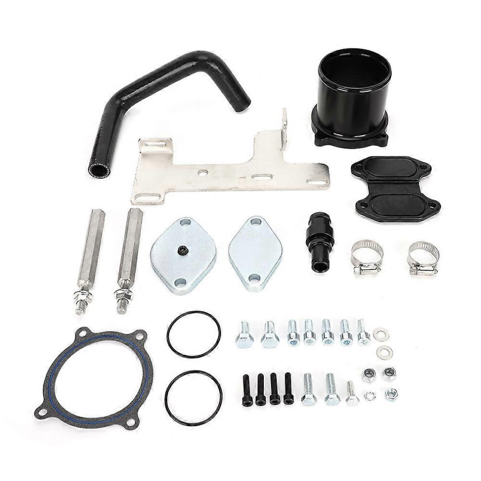 Complete Oil Cooler Egr Delete Kit Stainless Steel Fit Compatible With Compatible Withd E-Series F-Series E-350 E-450 F250 F350 F550 6.0L 3579442796040