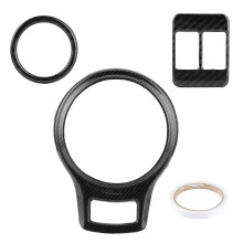 2Pcs Steering Wheel Cover Frame Trim Real Carbon Fiber Fit compatible with Subaru BRZ 20122015