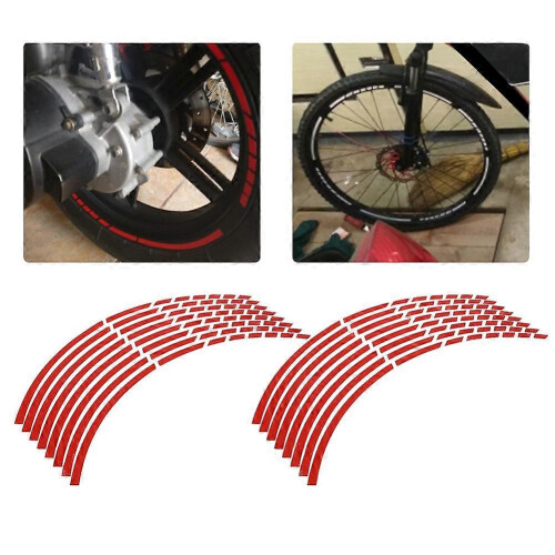 Conjunto de 16 adesivos refletivos para rodas de bicicleta/moto de 16 a 18 polegadas (verde) 2