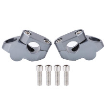 Rehausseurs de guidon 7/8 po en alliage d'aluminium usiné CNC, accessoire de modification universel pour moto, noir