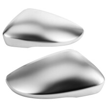 2pcs Rearview Wing Mirror Cover Left and Right Matte Chrome with Small Rocker Fit compatible with B8 2009-2017