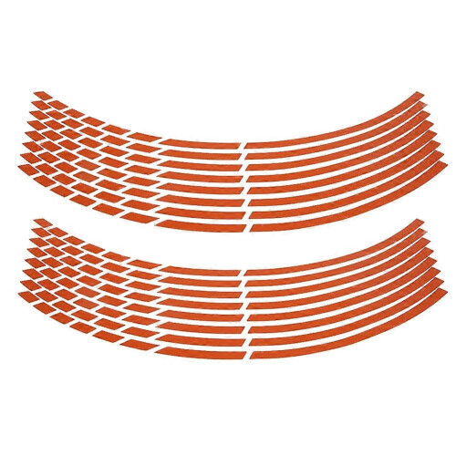 Conjunto de 16 adesivos refletivos para rodas de bicicleta/moto de 16 a 18 polegadas (vermelho) 1