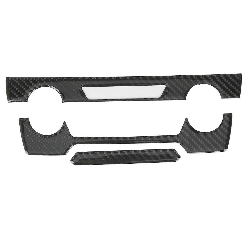 2Pcs Fender Vent Air Wing Cover Trim Carbon Pattern Pu Rubber Board Car Universal Black 3693392381030