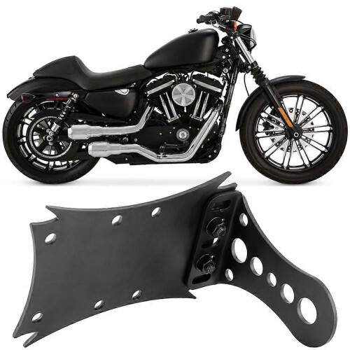 Universal Motorcycle Retro Side Mount Tail Light Holder License Plate Frame Bracket #B 2