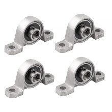 Conjunto de 4 rolamentos de flange de 10 mm KP000 com bloco de rolamento de esferas, compatível com peças de reposição.