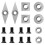 8pcs Carbide Turning Tools Replacement Cutter Sharp Durable Wood Lathe Tools Inserts Include With 8 1