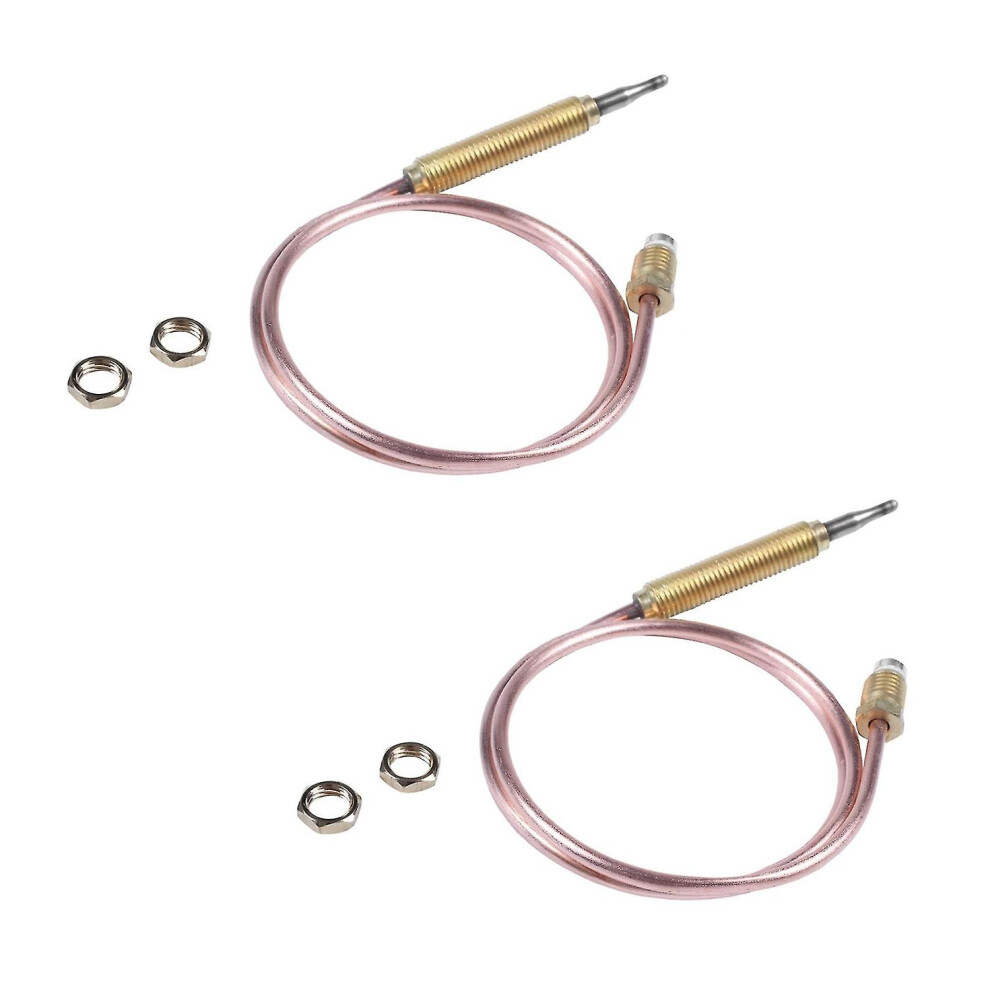 2X M8x1 Head And Nuts Gas Fire Pit And Fireplace Universal Thermocouple 600Mm 3795904767407