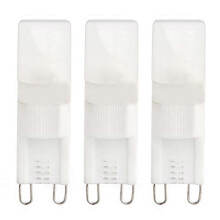 3 Lâmpadas LED G9 Branco Quente de Alta Potência para Projetor 1W AC 220-240V (Quente)