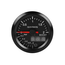 Turbon ahtopainemittari, kaksoisnäyttö, 2 palkkia, ahtopaineanturi, 52 mm, 2 tuuman ahtopaineen mittari, yhteensopiva Car-HF:n kanssa