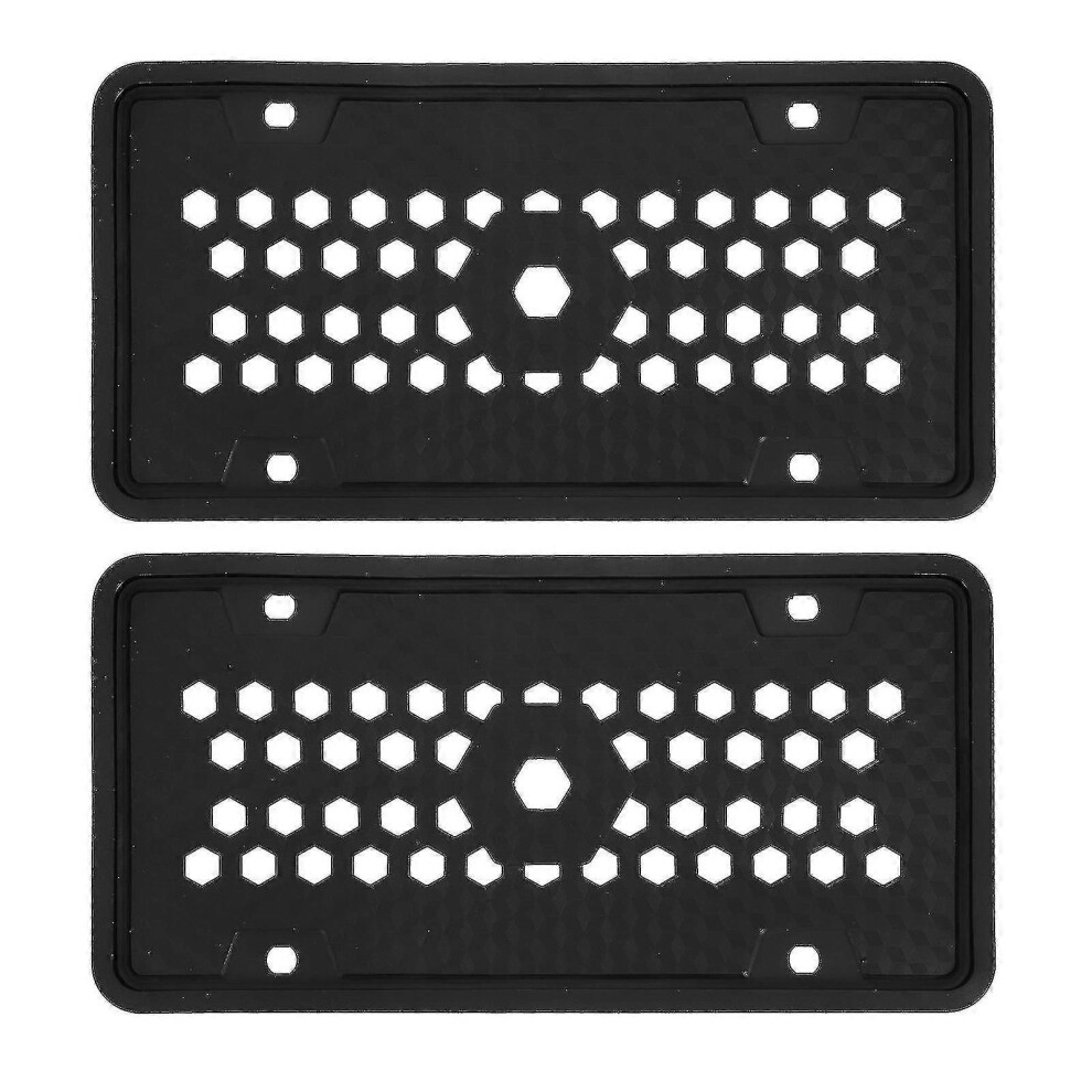 2Pcs Silicone License Plate Frames Universal Us Car License Plate Brackets 3872661641444