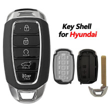 3/4 Buttons Smart Remote Key Shell compatible with Hyundai I30 Ix35 Encino Azera Solaris Kona Encino Solaris Replacement Key Shell