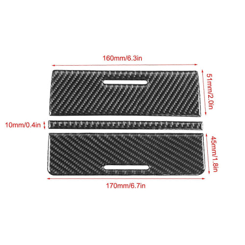 6pcs Carbon Fiber Interior Gear Shift Panel Cover CoDriver Fit compatible with Mitsubishi Lancer GTS 2008-2016 1