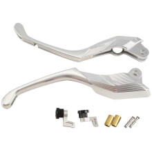 Manetas de freno y embrague ajustables para motocicleta, manetas de control delanteras VarioLever compatibles con R1300GS R 1300 GS 2024-(Plata)